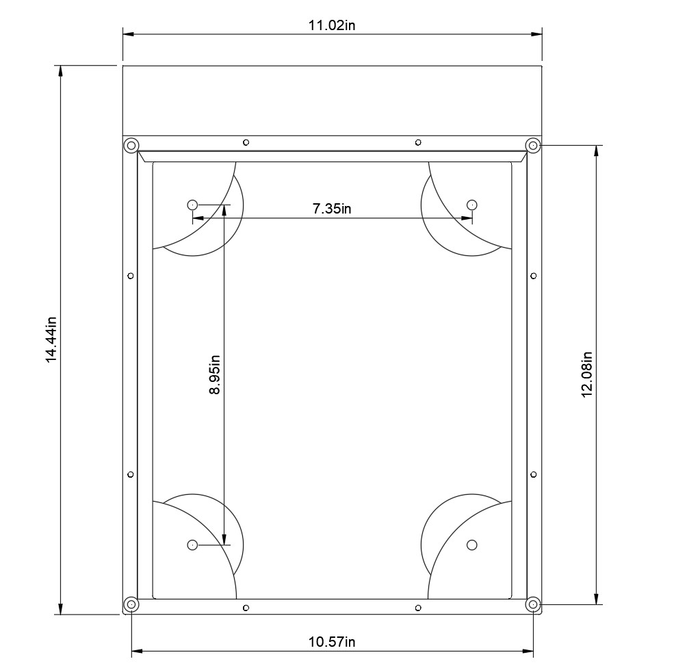 Starlink Mini Flat Mount All Weather - RV's Trucks Cars Boats - Made In USA!