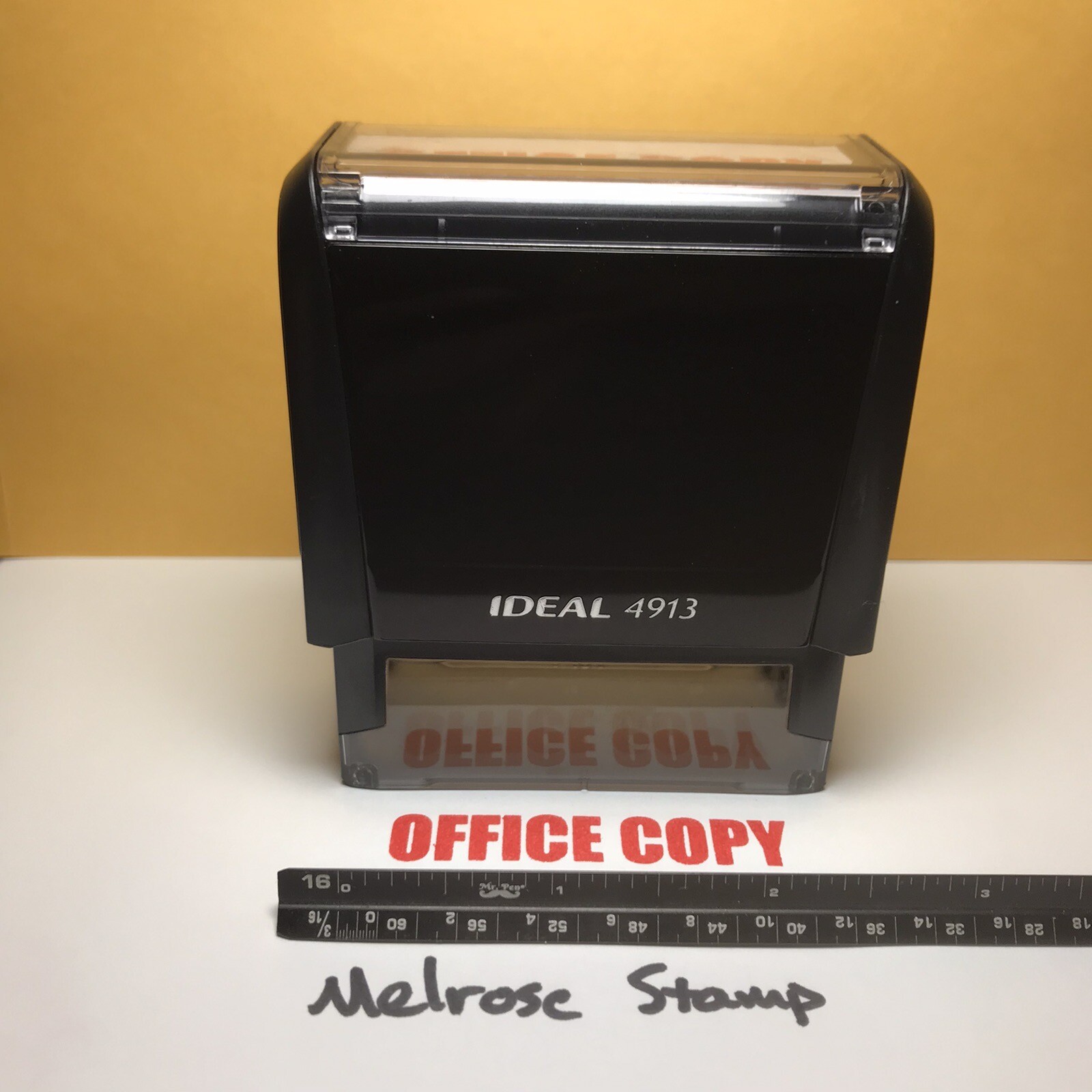 Office Copy Rubber Stamp Red Ink Self Inking Ideal 4913