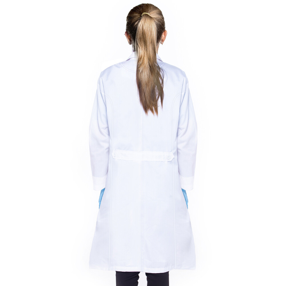 HEEDFIT Premium Quality Lab Coats for Women, A Full White Poly-Cotton 35" Long