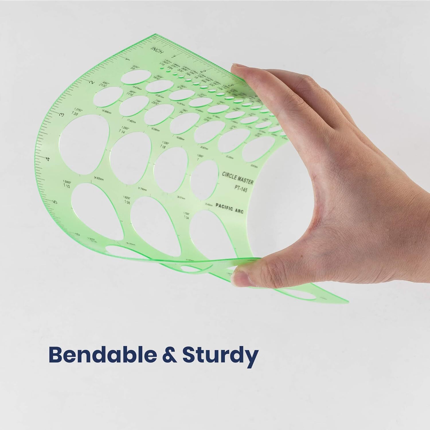 Pacific Arc Professional Circle Guide Template, 45 Circles from 1/16" to 2.25"