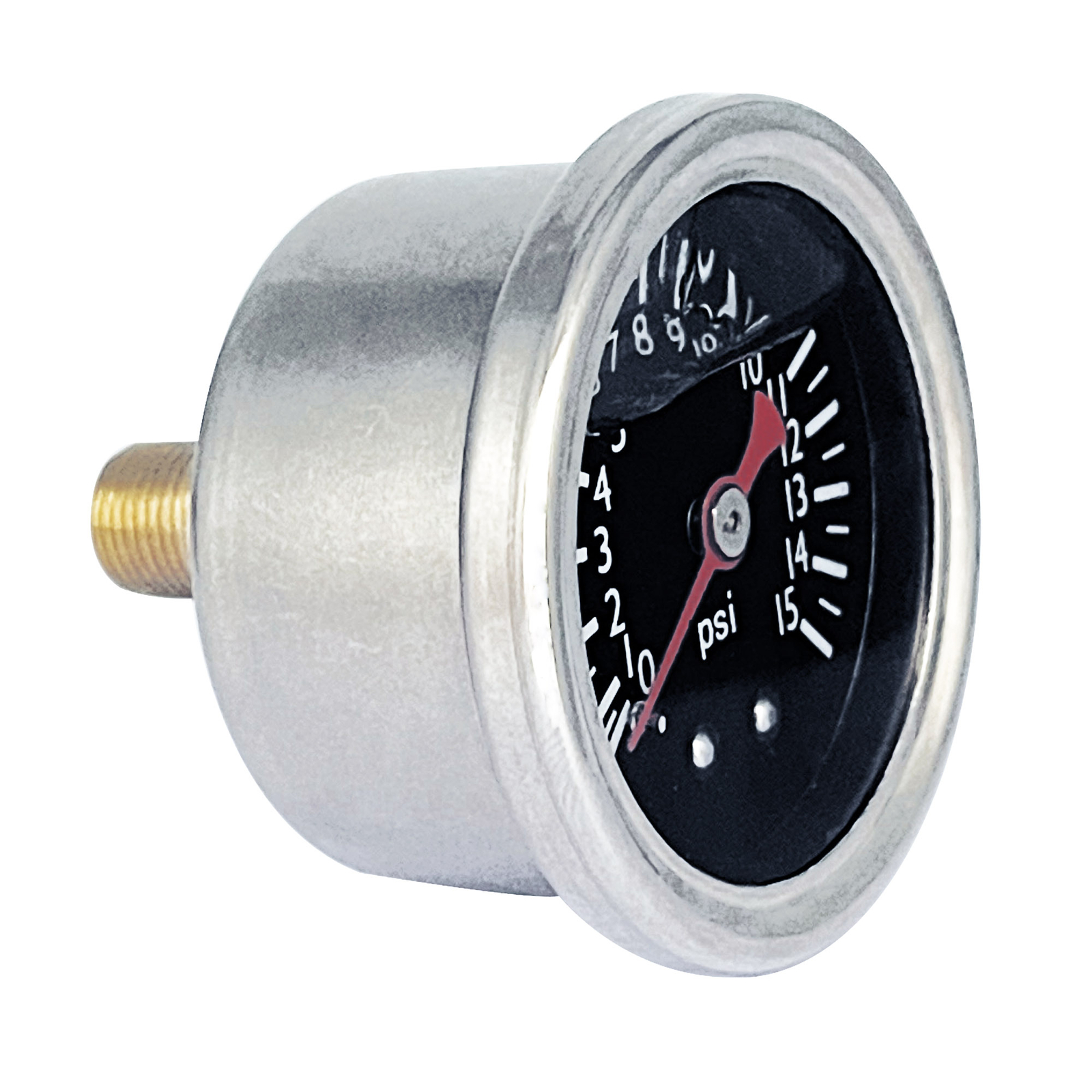 1.5" Dial Universal Fuel Pressure Gauge Liquid 0-15psi Pressure Gauge 1/8" NPT