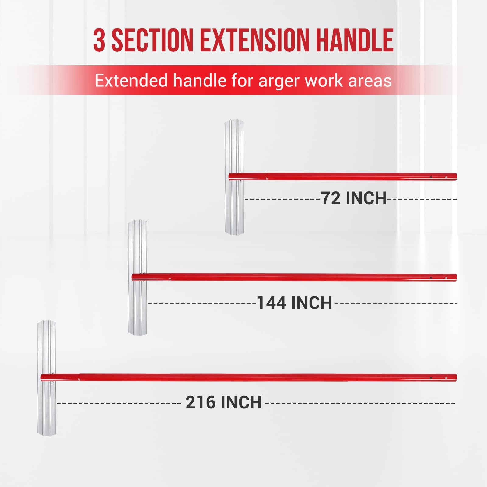 Bull Float Magnesium Concrete Float 48"x8" Concrete Tool Trowel Float 3 Handles