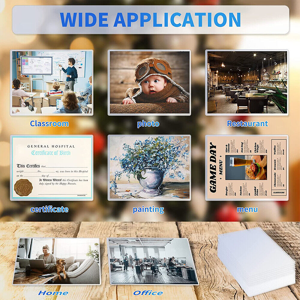 9x11.5 inch Clear Thermal Laminating Pouches Letter Size Laminator Sheets 5 Mil