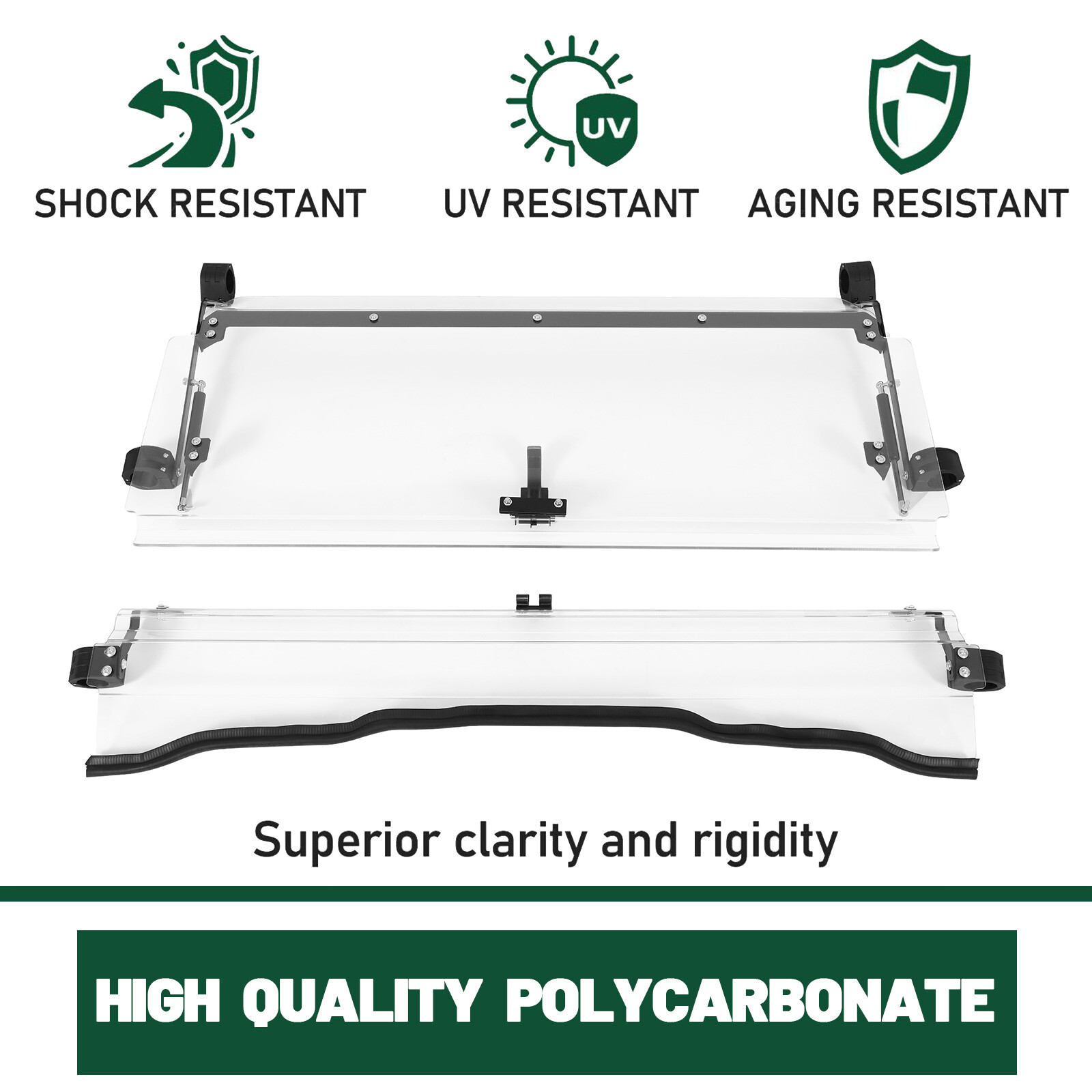 For Honda Pioneer 1000 /1000-5 UTV 3-IN-1 Flip Windshield 2016-24 w/Gas Spring