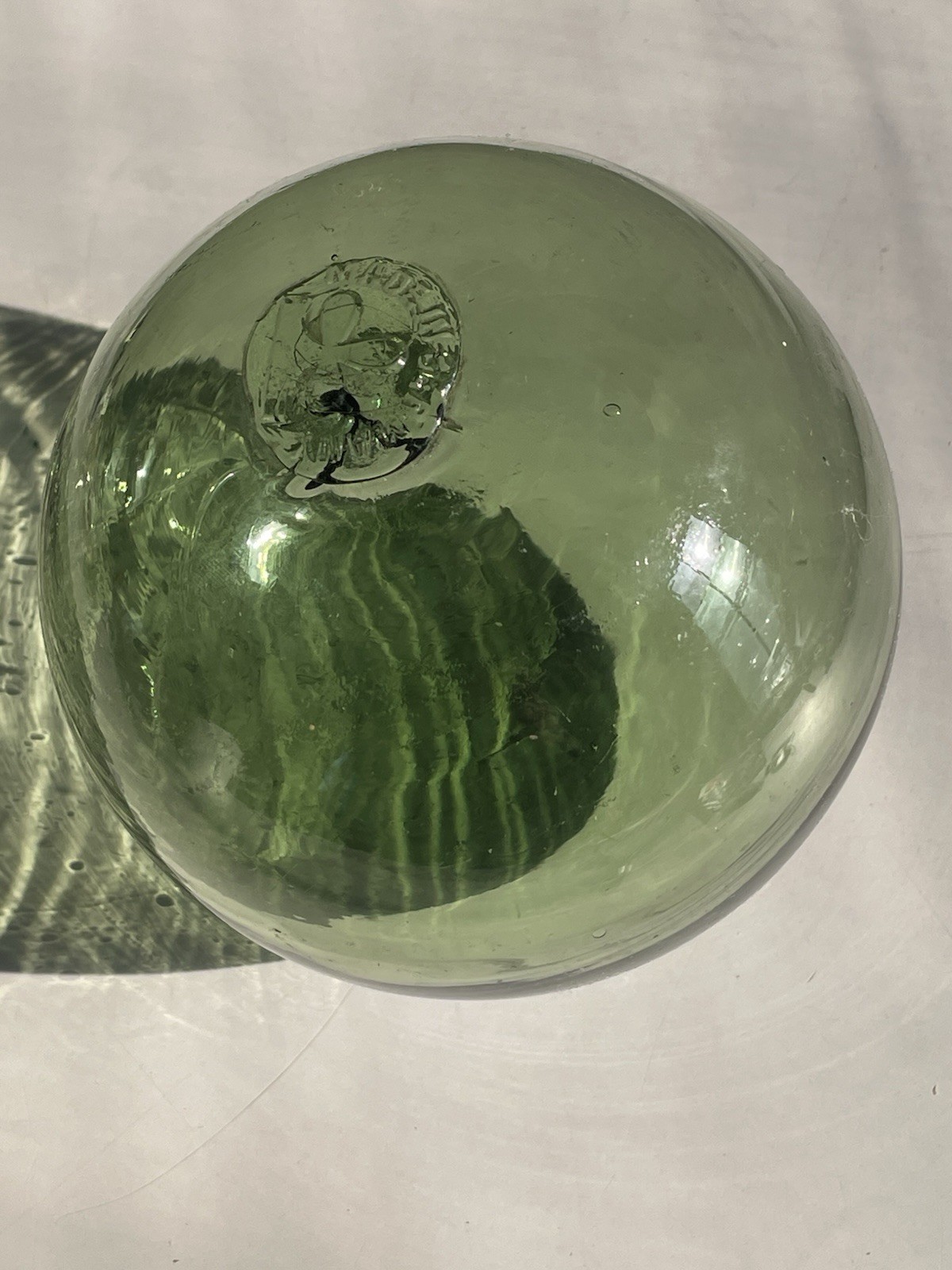 Vintage Green Glass Fishing Float German Heye Glas Atlantic Ocean Decor Find