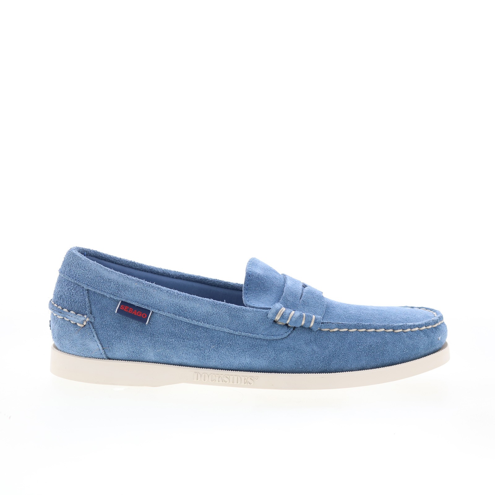 Sebago Dan Boat Flesh Out Mens Blue Suede Loafers & Slip Ons Casual Shoes