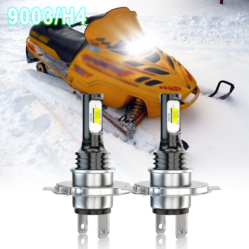 2 H4 SUPER Bright LED Headlight For Ski-Doo MXZ 700 1999-2003 Snowmobile Bulbs