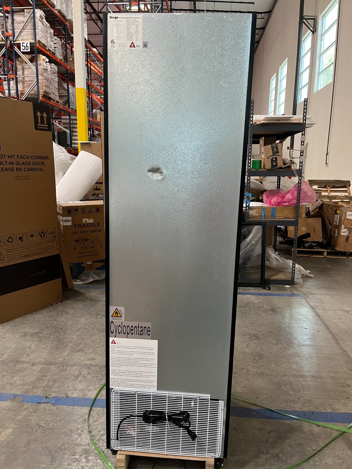 Yeego Commercial Display Beverage Refrigerator 12.36 Cu.ft LED Light For Stores