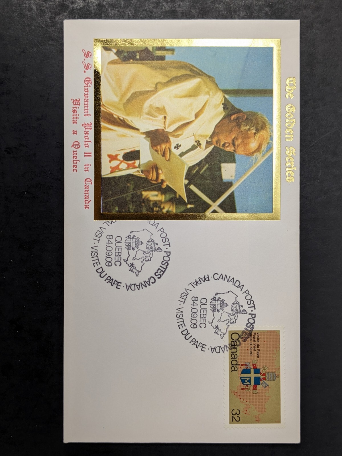Pope John Paul II, The Golden Series Trip to Canada, 12 Covers Postcards Stamps