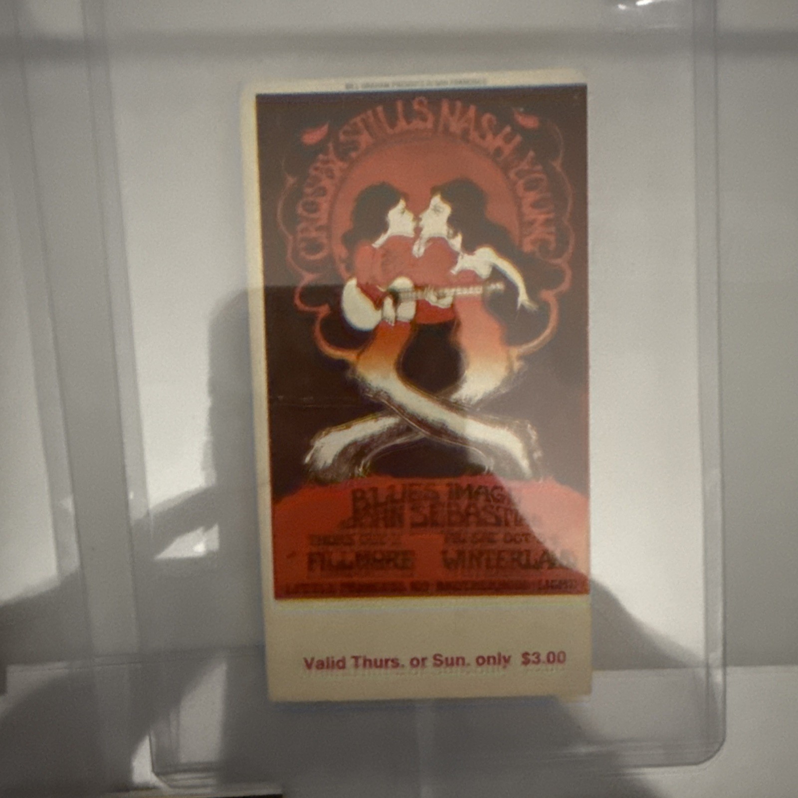 Crosby Stills Nash Young Vintage 1969 Fillmore West Ticket Stubs Lot Of 5