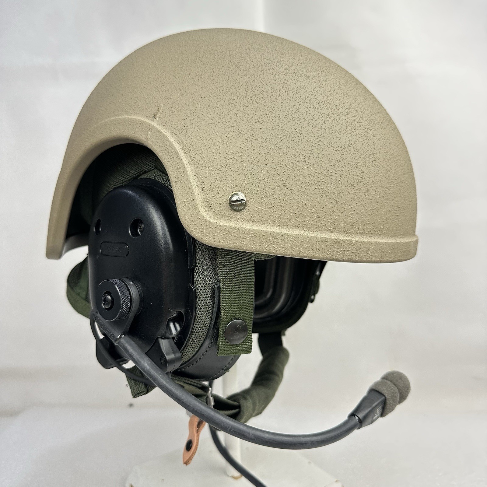 Large ArmorSource AS770 CVC Military Combat Vehicle Crewman Helmet W/ Comms Nice