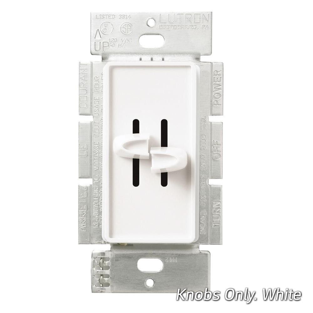 LUTRON Skylark DUAL SPLIT DIMMER Replacement Slider HALF KNOBS Fan Light 1 Pair