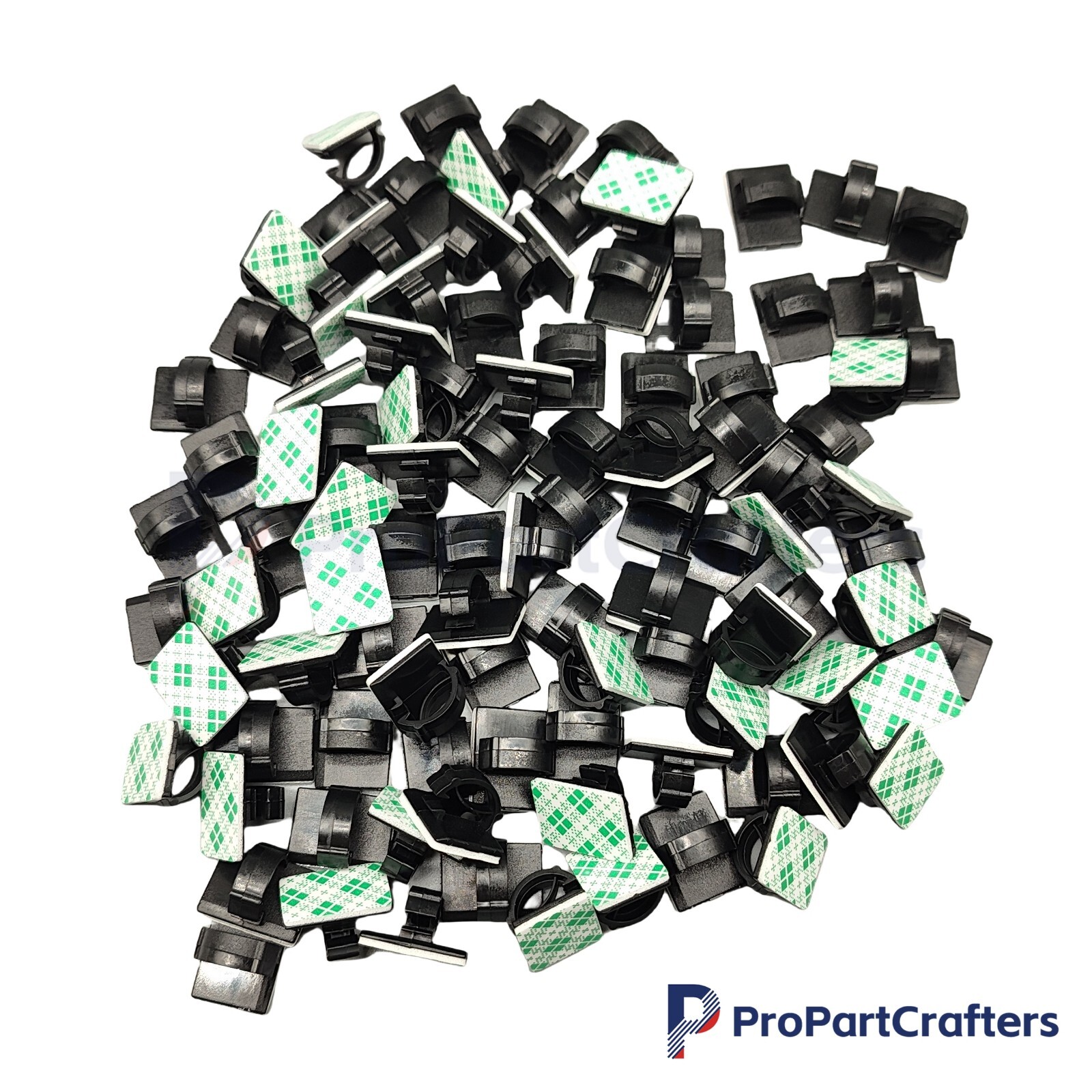 100Pcs Cable Clips Self-Adhesive Cord Wire Holder Management Organizer Clamps US