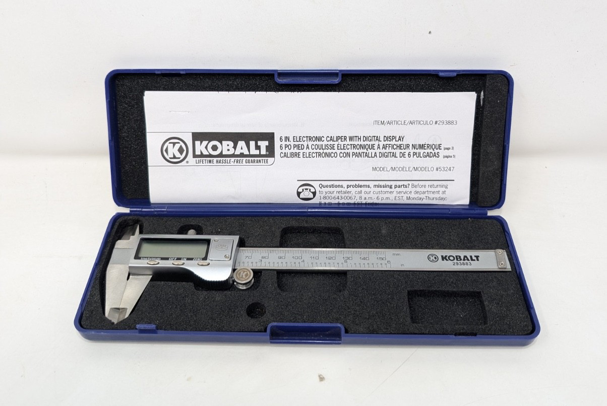 KOBALT 6 Inch Digital Caliper with Electronic Display & Carrying Case 293883
