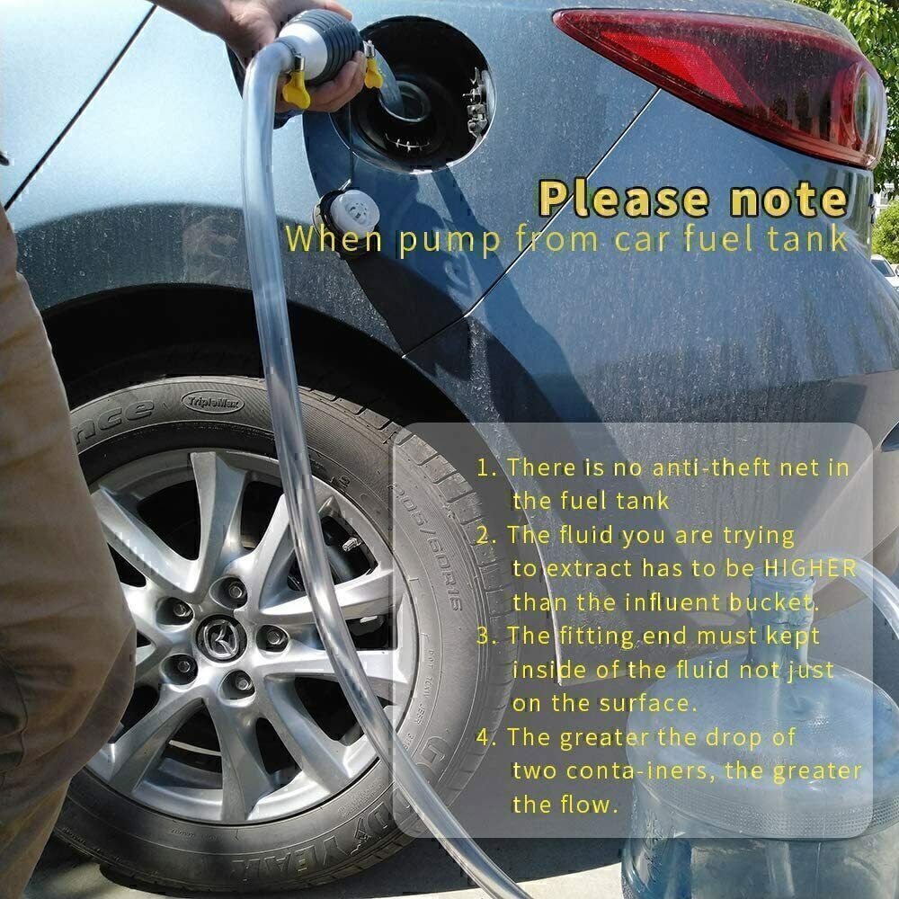 Siphon Hand Pump Portable Manual Car Fuel Transfer Pump for Gas Gasoline Petrol