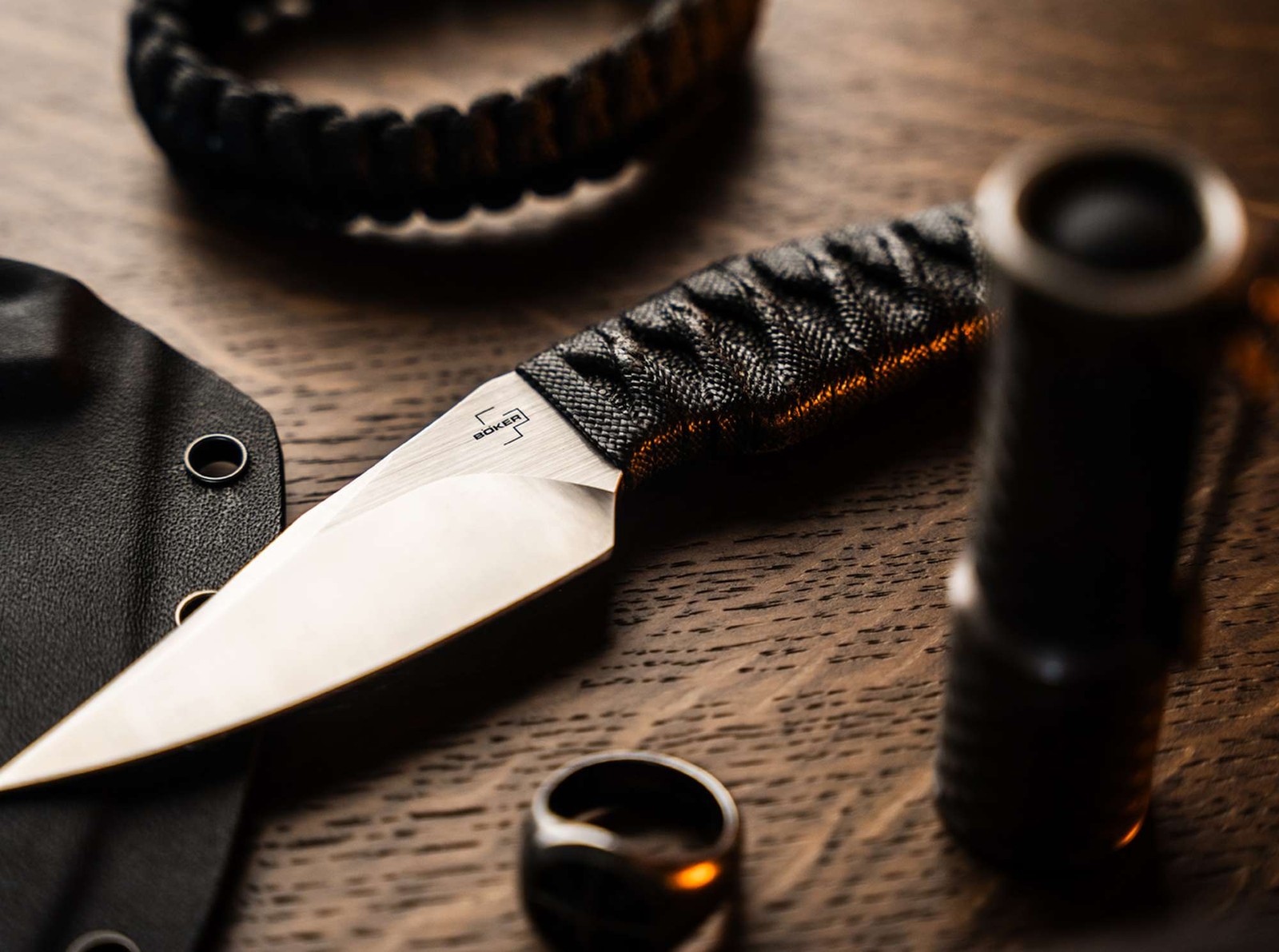 BOKER PLUS 302 Fixed Knife Japanese Style Nitro-V Blade Ray Skin Kydex 02BP0006