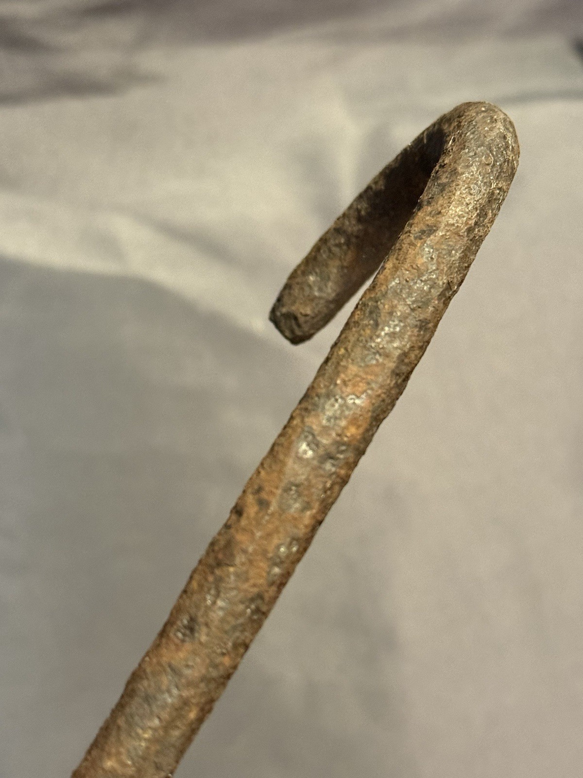 Early Antique Primitive Nautical Hand Held Wrought Iron Barbed Harpoon Gaff