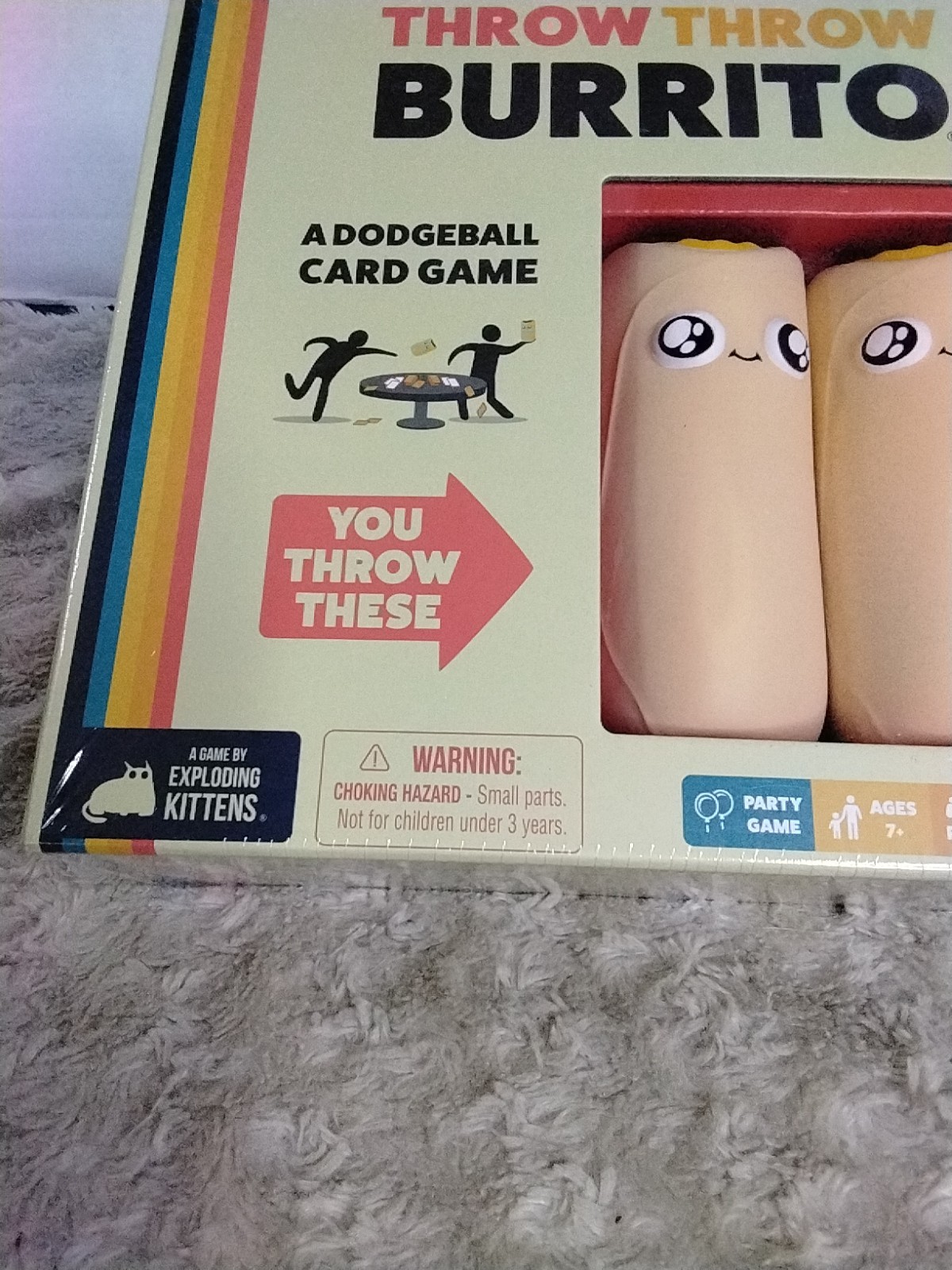New: Throw Throw Burrito Dodgeball/ Card Game By Exploding Kittens. Party Game