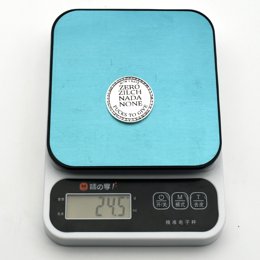 5pcs Raven Skull Novelty Coins Set | “Zero Zilch Nada None” Funny Medals Gifts