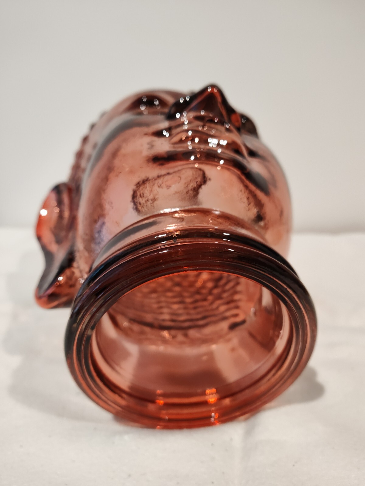 Glass BUDDHA HEAD, SOFT PINK, Life Size Mannequin Buddha Head for Decor.