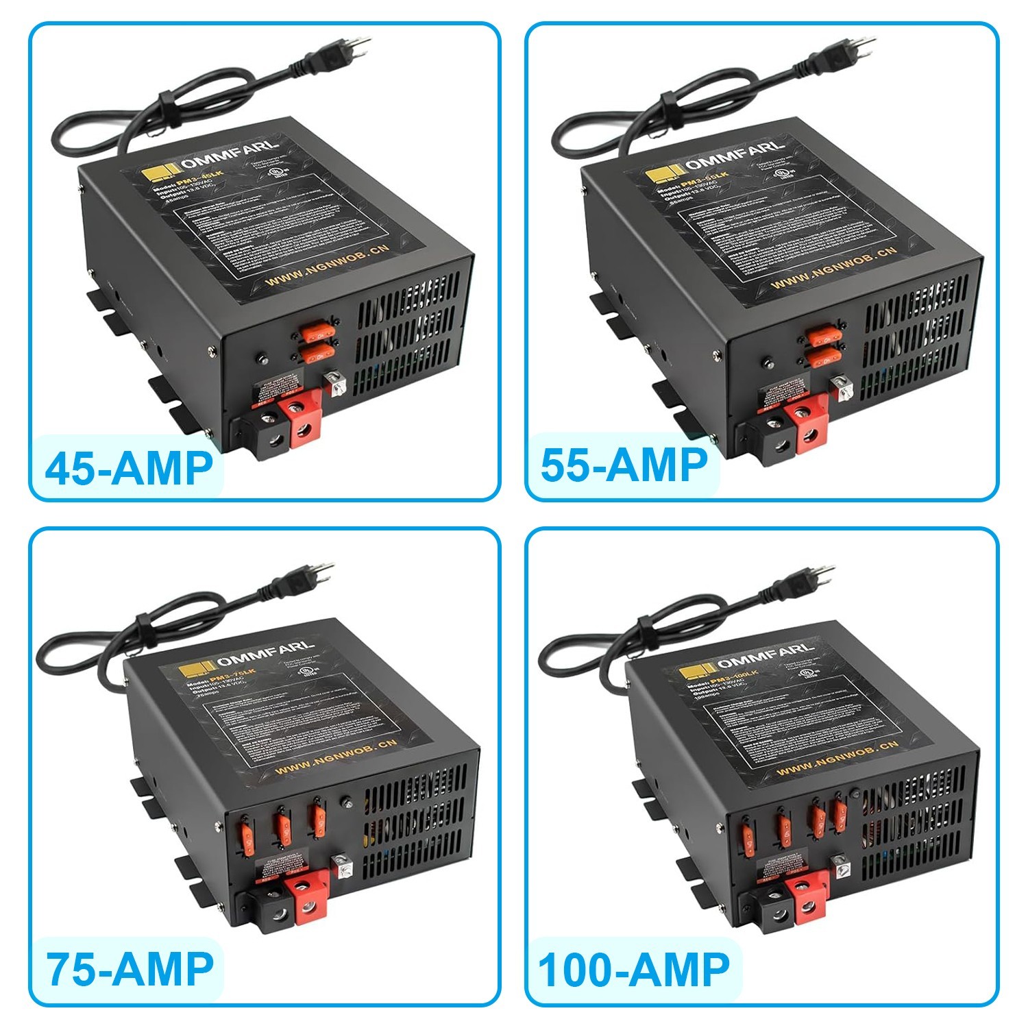 100 AMP RV Power Converter 110V to 12VDC Power Supply Charger 3 Stage Charging