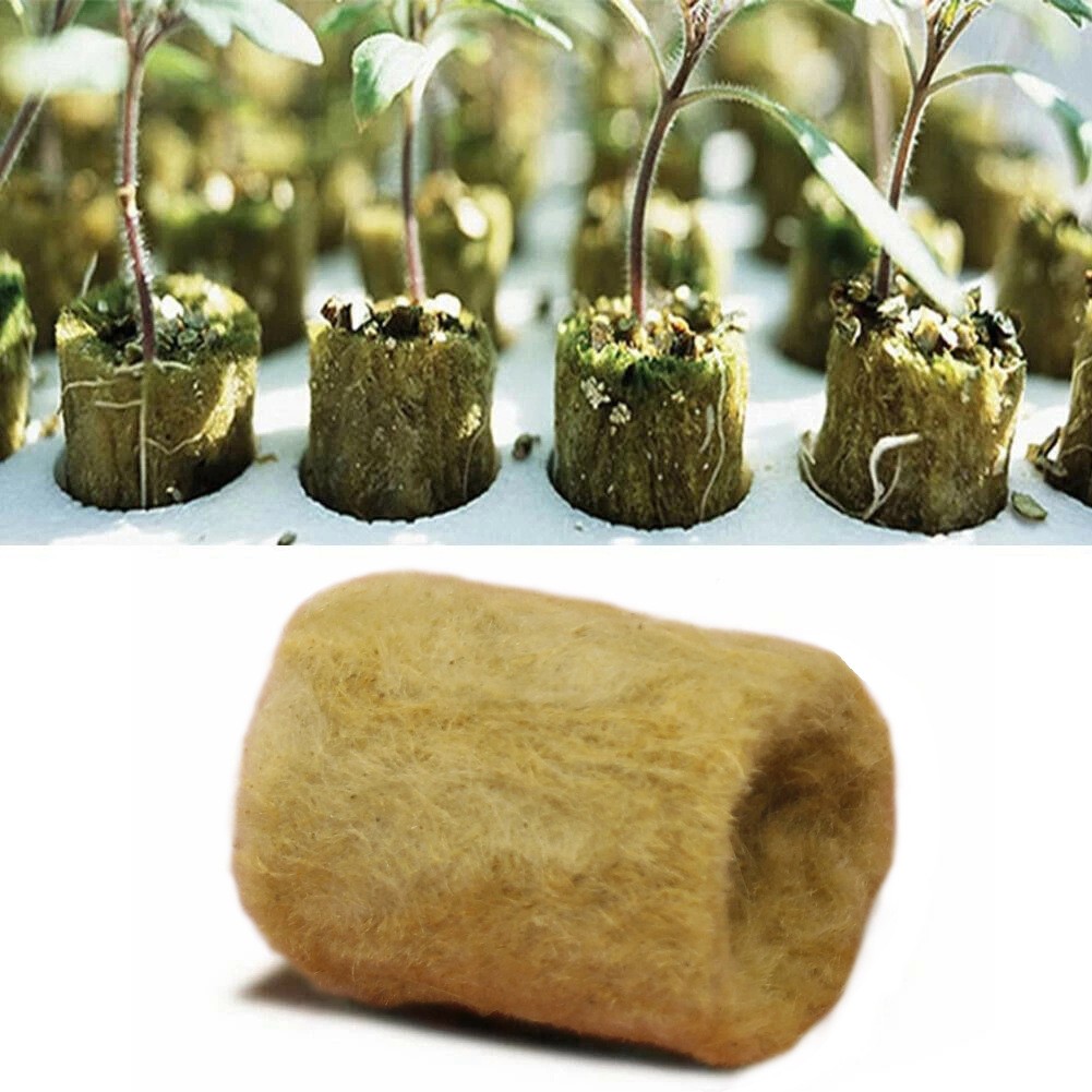100 Pcs Seed Starting Rockwool Cubes Soilless Culture Strong Plant Propagation f