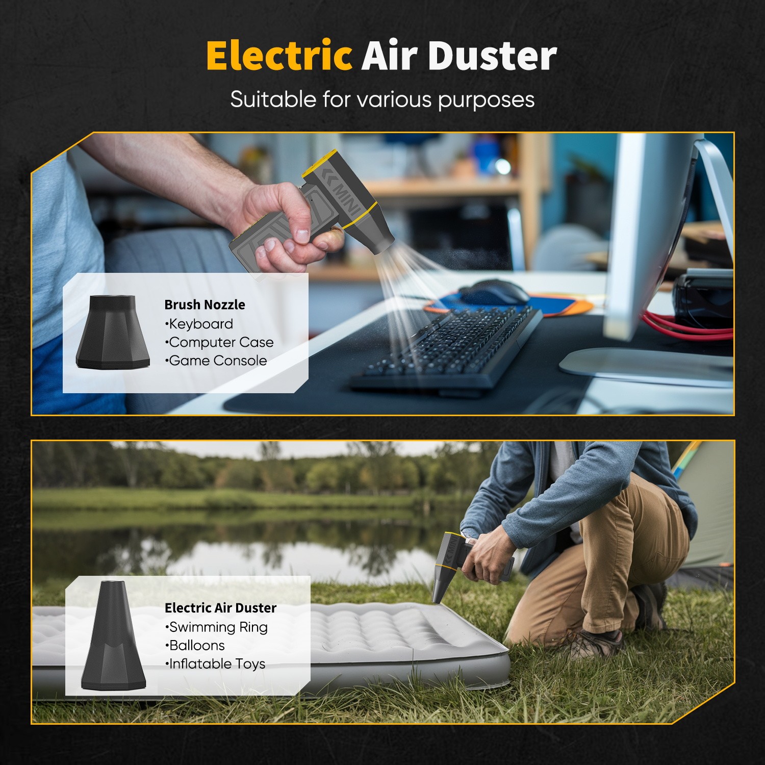 180000RPM Cordless Compressed Air Duster Blower for Computer PC Cleaning Cleaner