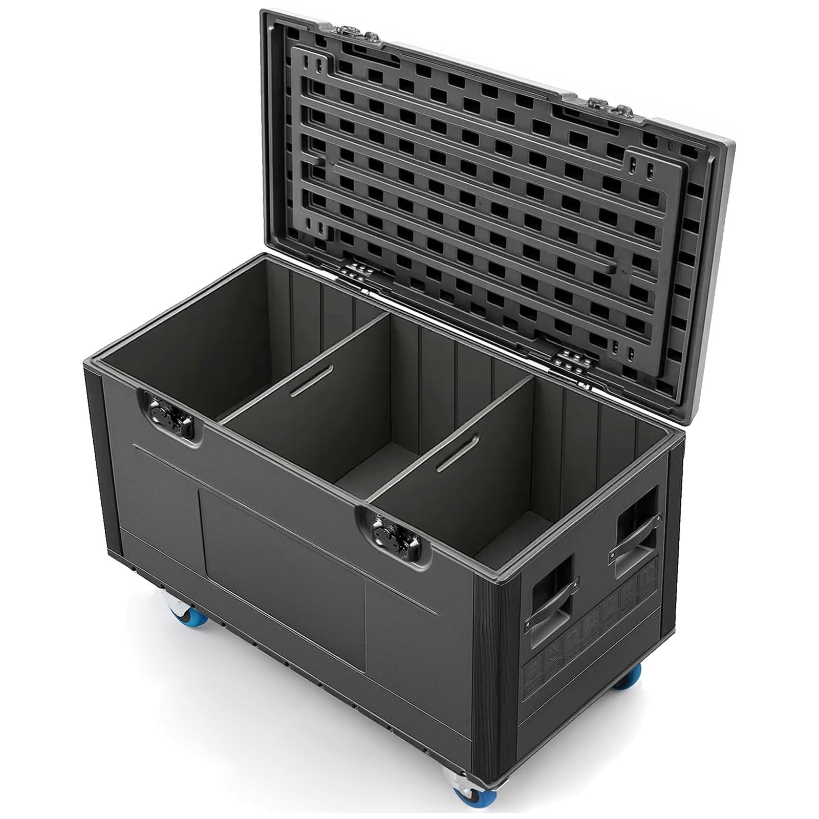 44"x22"x25" Cable Trunk Road Case with Wheels Professional Stackable Road Case