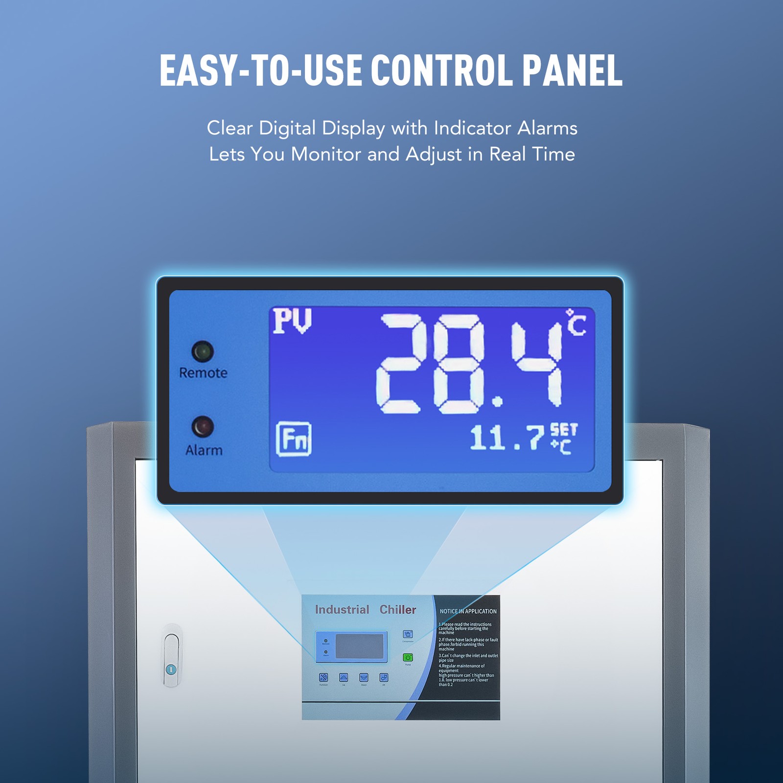 CREWORKS 22.1HP Air-Cooled Chiller for Laser Cooling Plastic Processing Welding