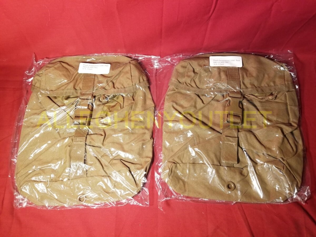 2 Pack NEW USMC FILBE Coyote Brown Sustainment pouch NEW IN BAG