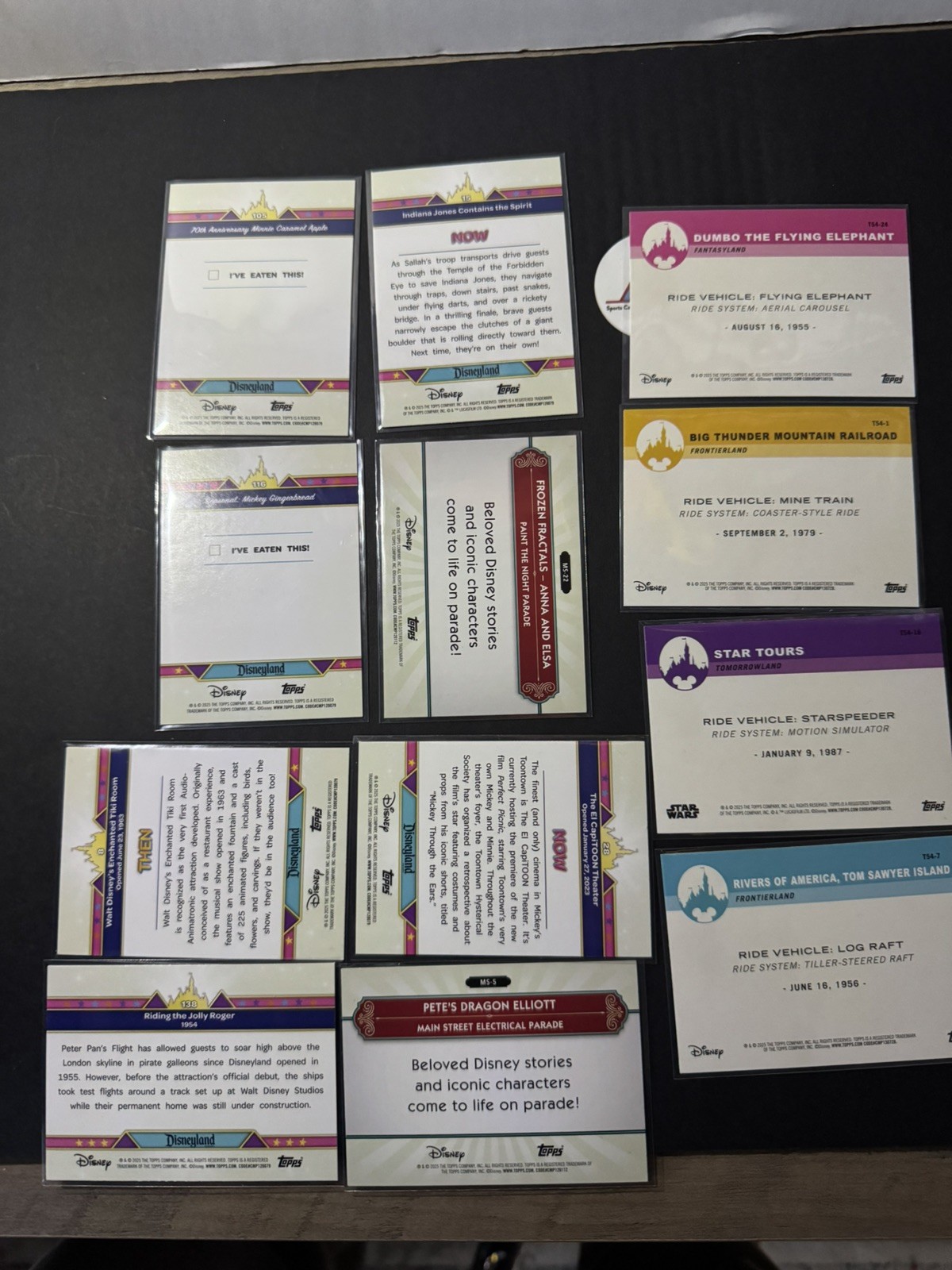 Topps Disneyland 70th Anniversary 2025 - 12 Card Rainbow Foil Lot