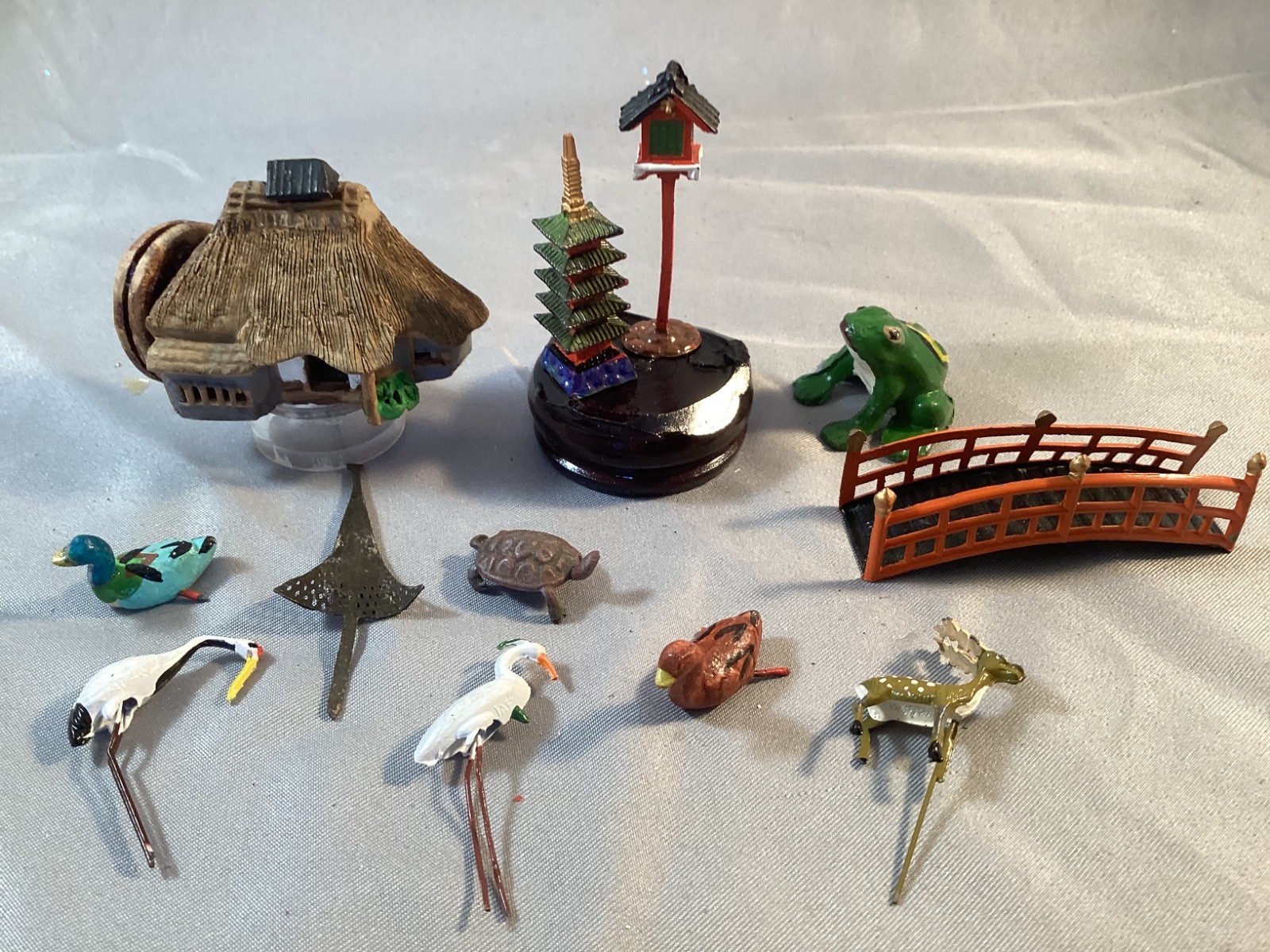 Vintage Miniature Japanese Bonsai Set of 12 Pieces