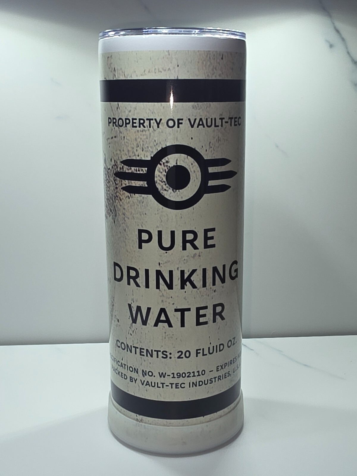 Fallout Vault-Tec Pure Drinking Water 20 Oz. Tumbler w/Metal Straw - FIVE STYLES
