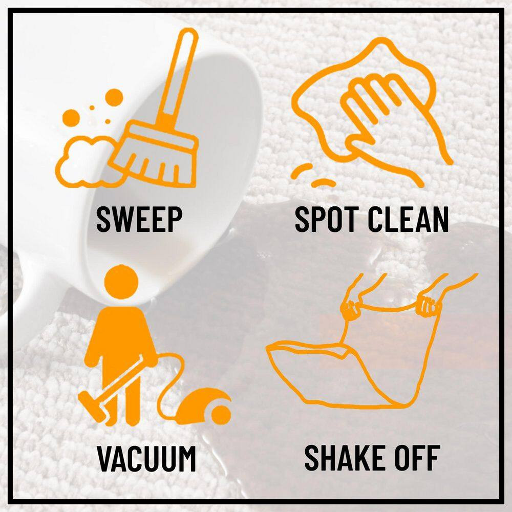 Ottohome Collection Non-Slip Rubberback Floral Leaves 2X5 Indoor Runner Rug, 1 F