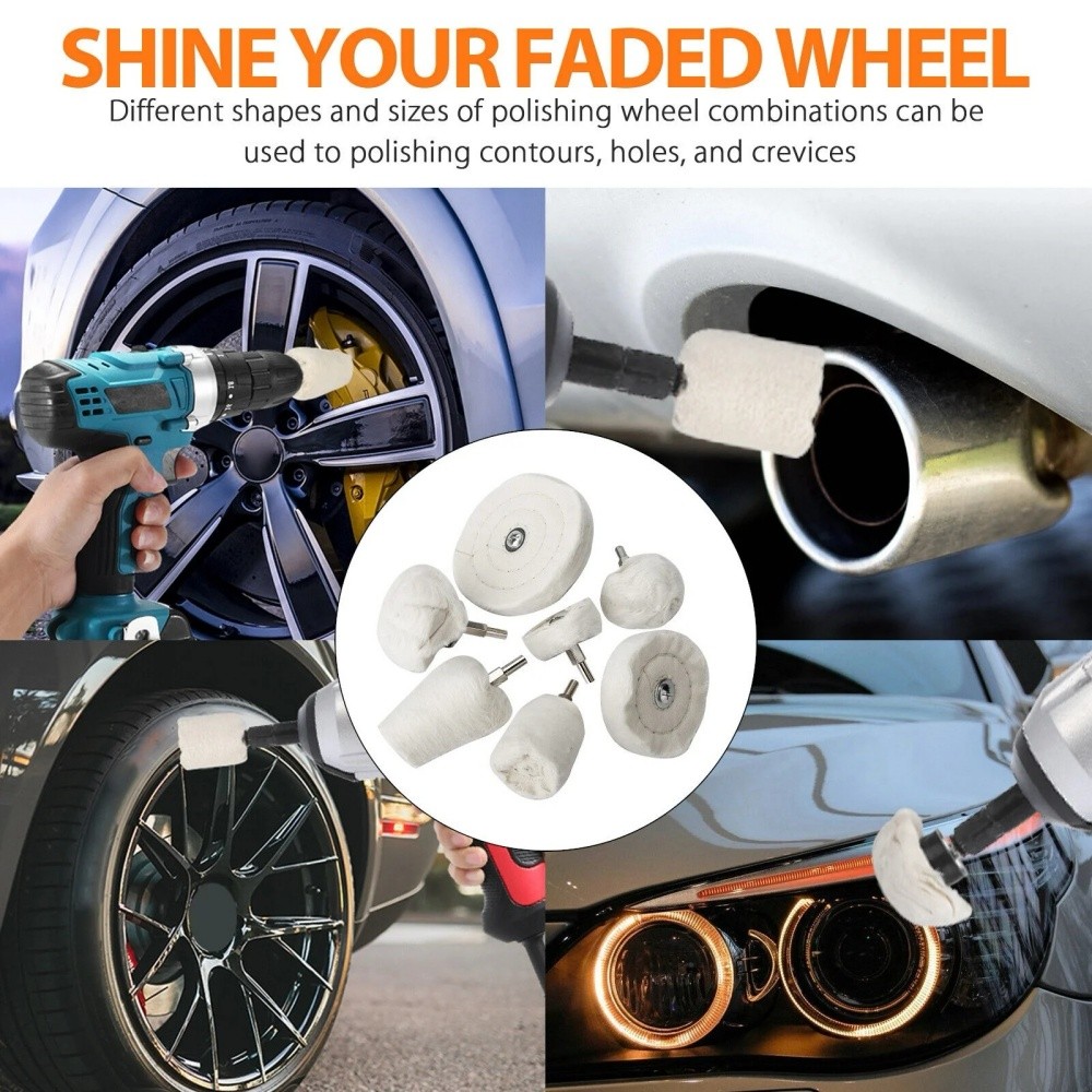 Cotton Metal Aluminum Polishing Wheel Kit for Drill Die Grinder Car Buffing Pads