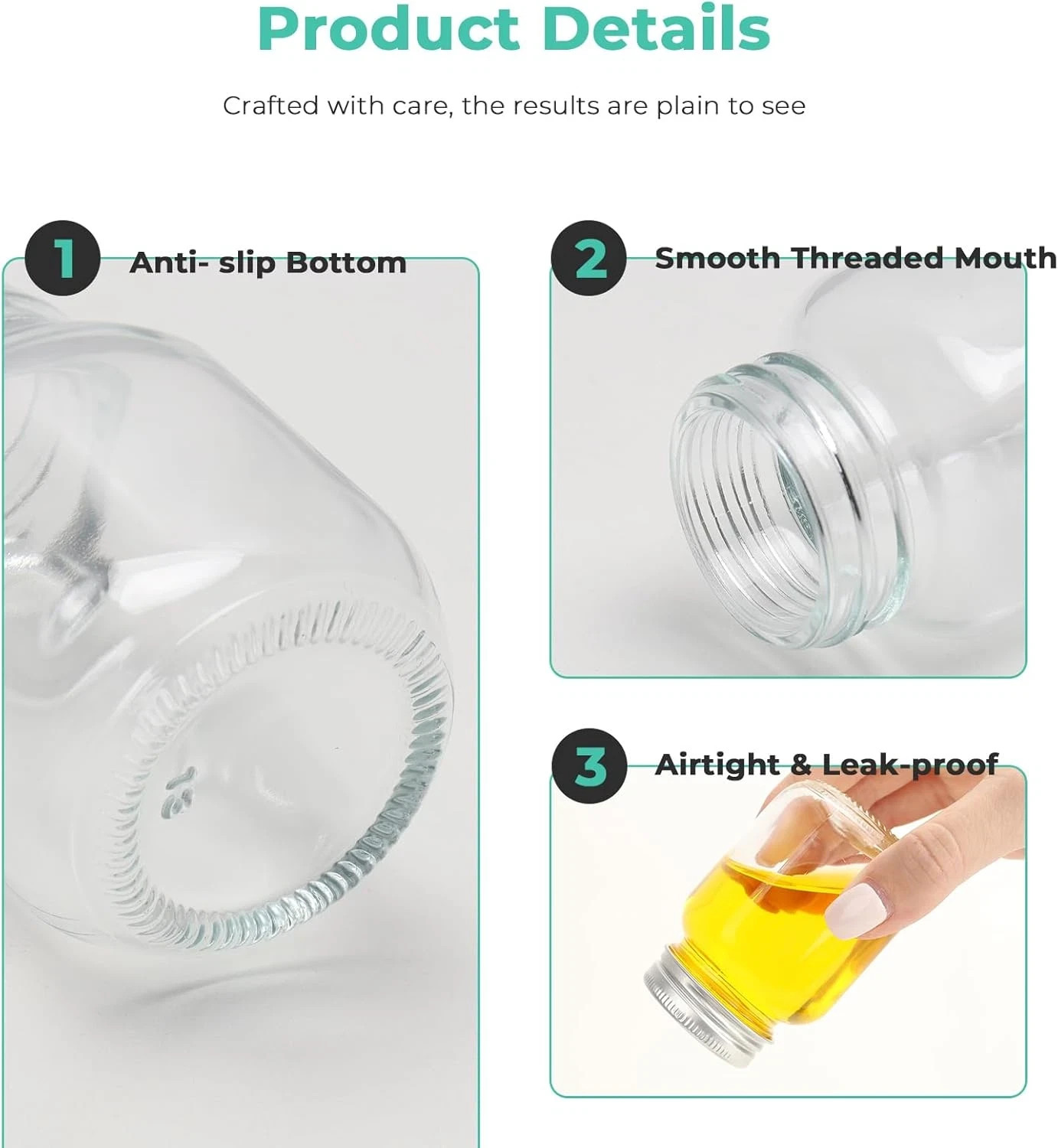 2 Oz Glass Mason Jars Silver Lids 30 Pack Small Glass Jars Mini Spice Jars Honey