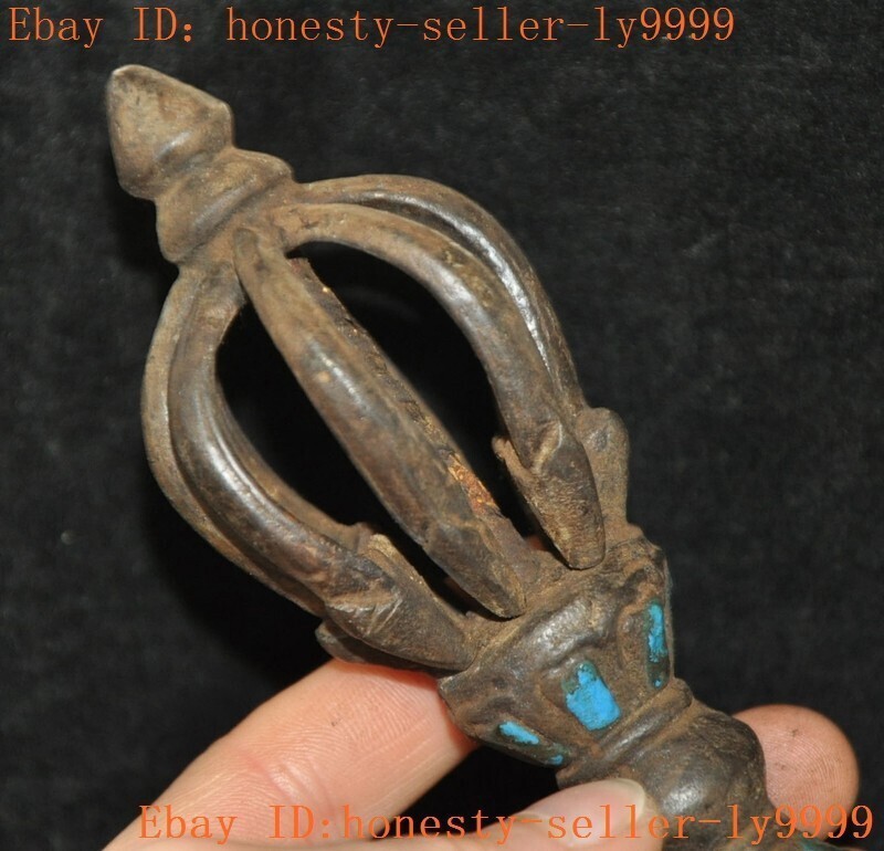 Tibetan Buddhism temple bronze Vajra Dorje Phurpa Exorcism Talisman