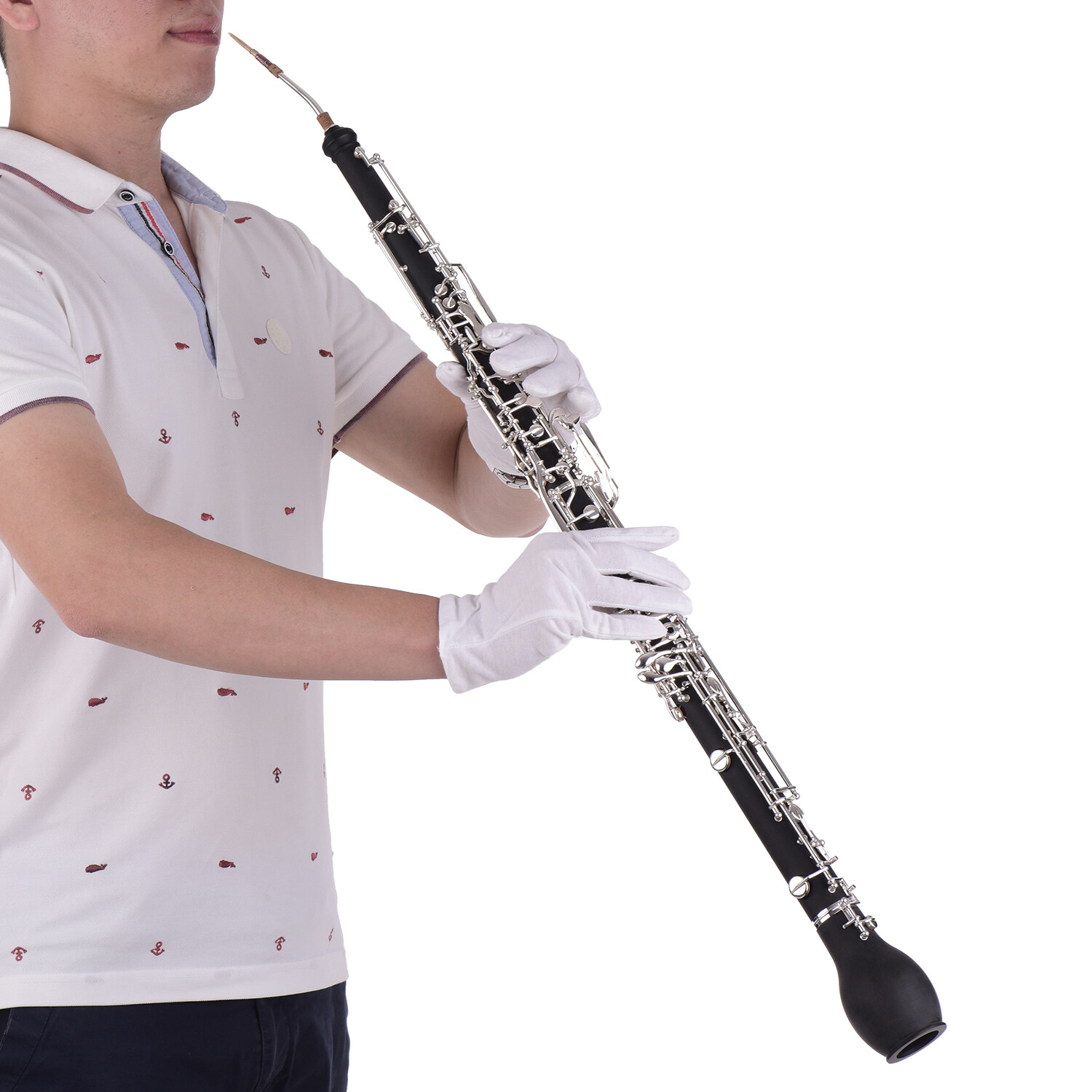 Professional English Horn Alto Oboe F Key Synthetic Wood Body Silver-plated Keys