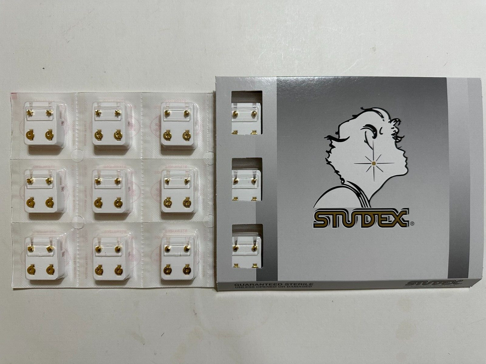 Studex Ear Piercing Gold Plated Regular Shapes Assorted 4MM 12 Pairs R513Y