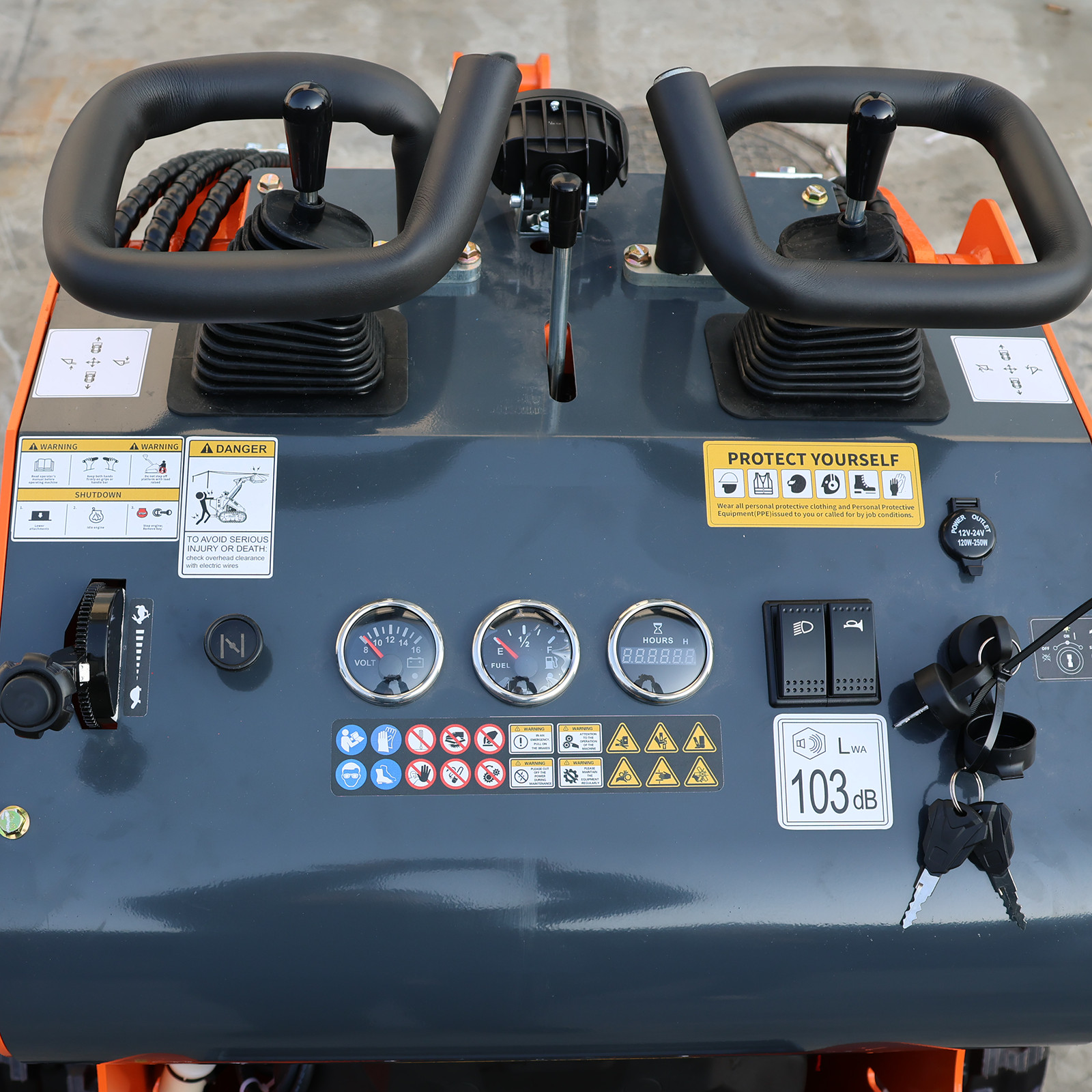 23HP Mini Skid Steer Loader with 3 Attachments, Free Shipping