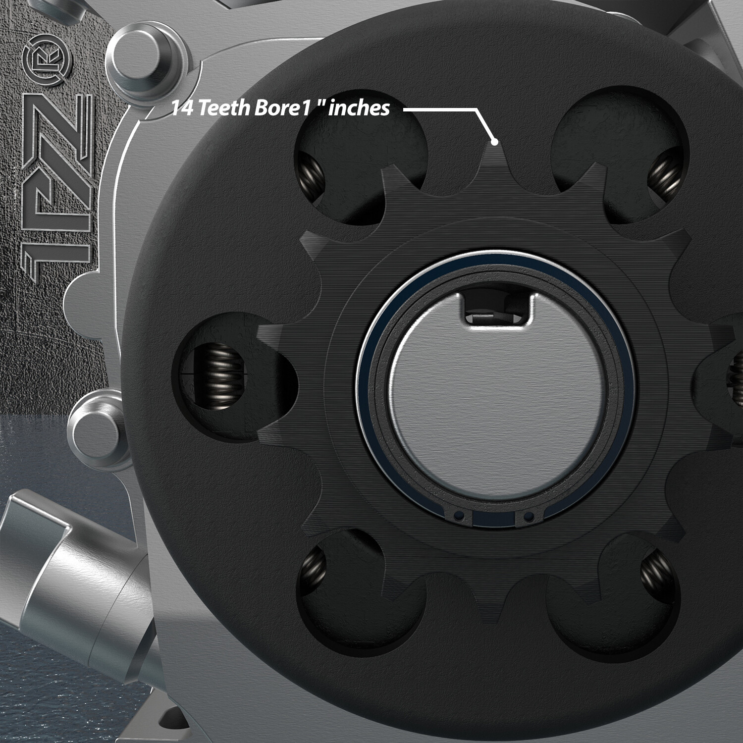 Go Kart Centrifugal Clutch 1 inch Bore 14T 14 Tooth With #40/41/420 Chain 13HP