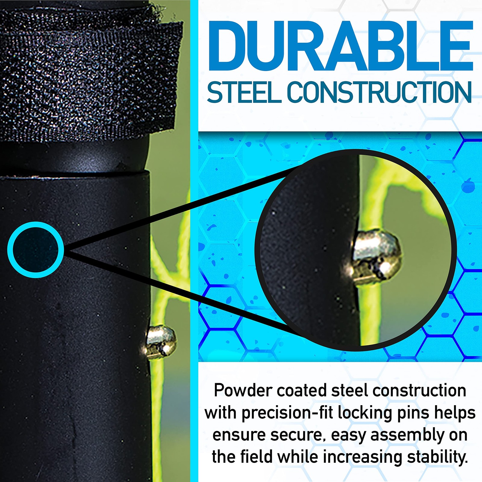 Franklin Sports Premier Soccer Goal, Black, 12 x 6