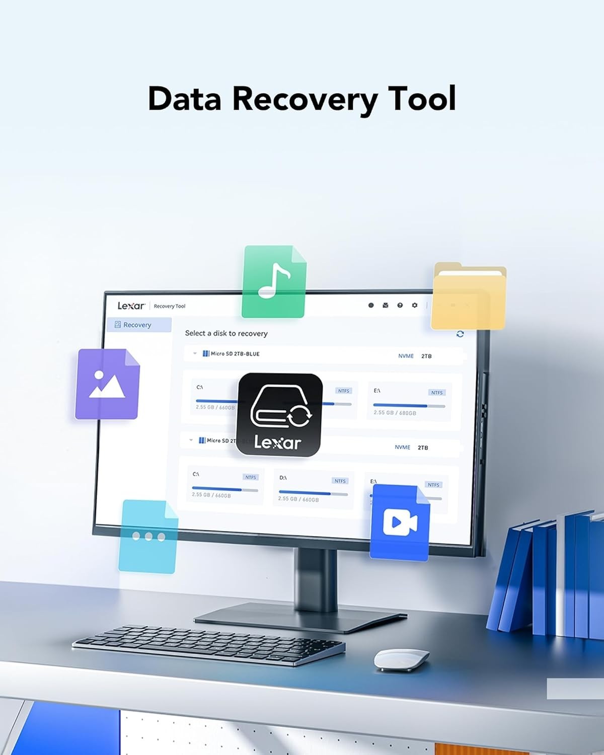 Lexar 512GB Blue Micro SD Card Up to 160MB/s, microSDXC UHS-I Memory Card 512GB