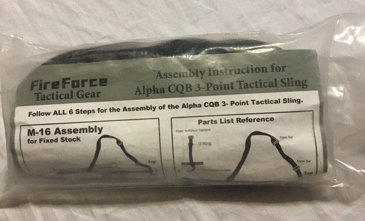 Military 3-Point Tactical Sling - Army, USMC, Black Rifle Sling - Made in USA