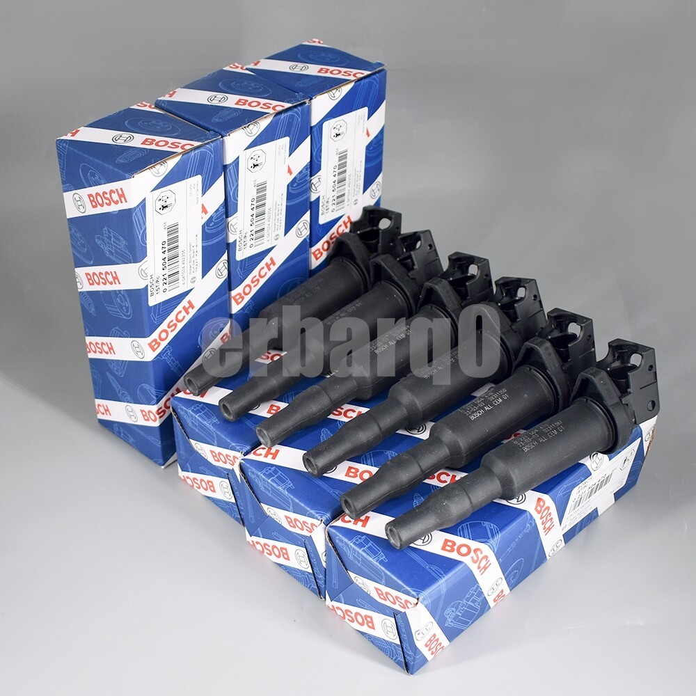 6x OEM BOSCH Ignition Coil Set W/ Connector Boot For BMW 5 6 7 x5 x6 0221504470