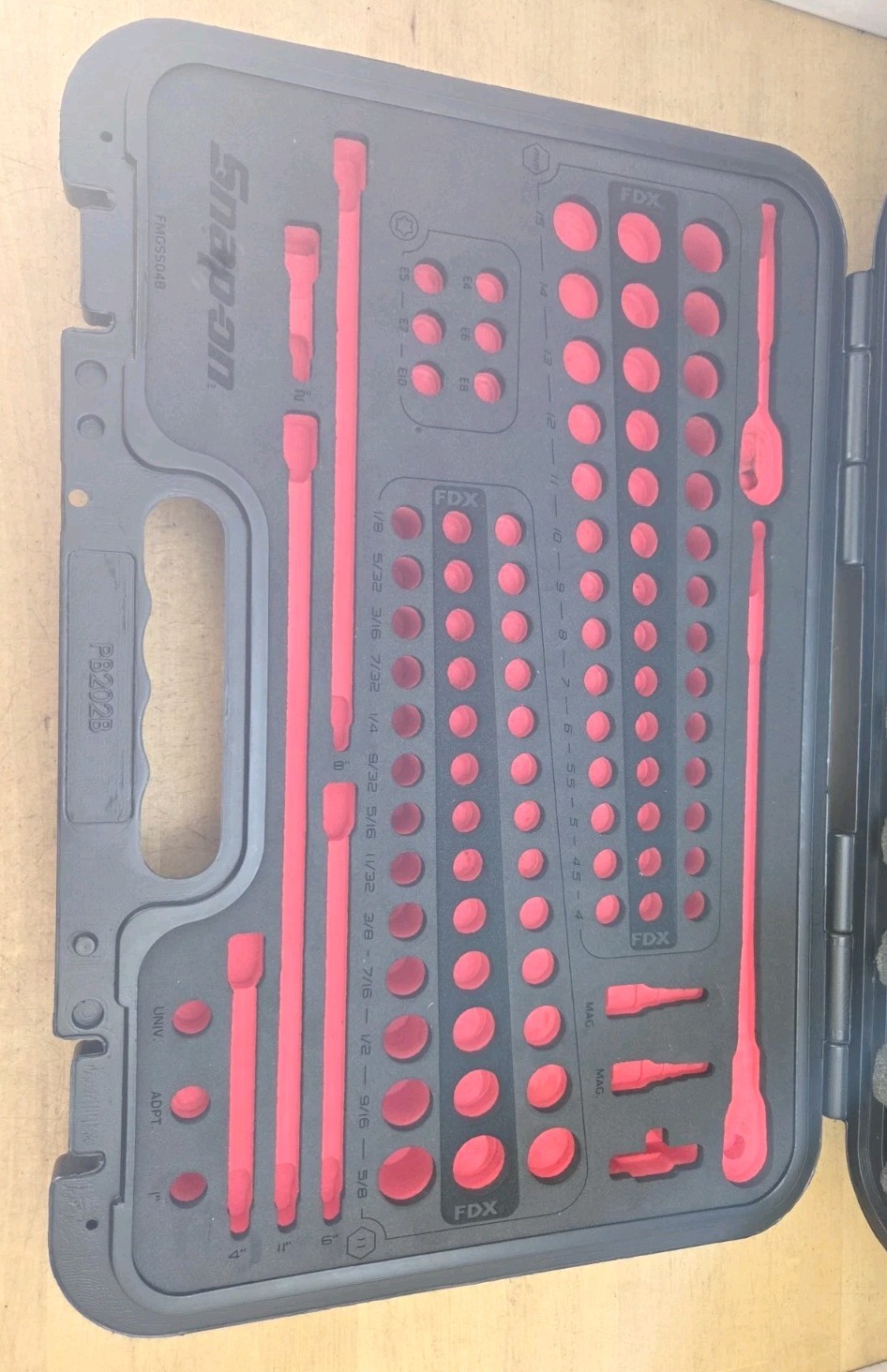 New Snap On Case W/ Foam For 1100TMPBFR - 1/4" Drive General Service SET PB202B