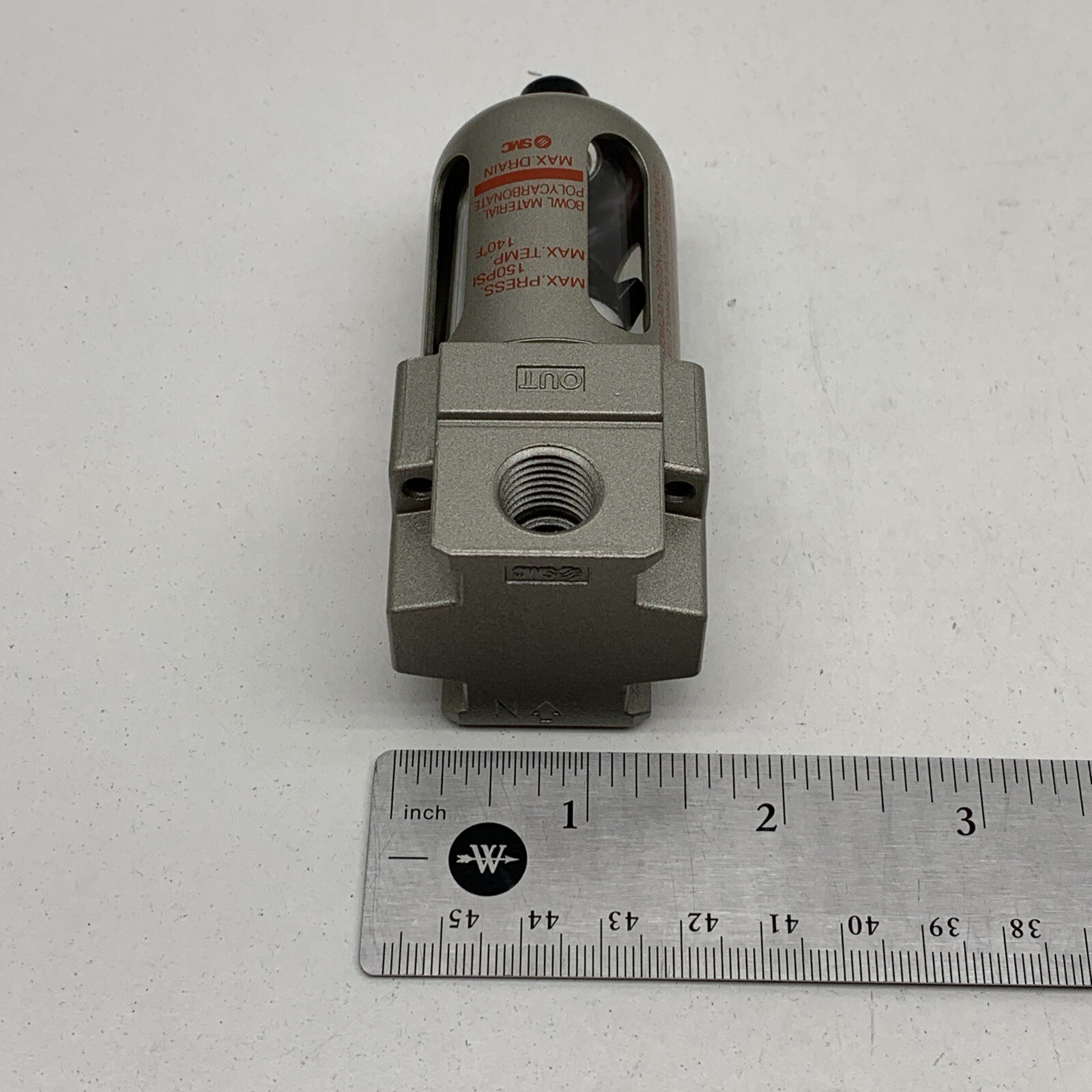 SMC AF20-N02-CZ Modular Compressed Air Filter 1/4" NPT, 150PSI, Auto Drain