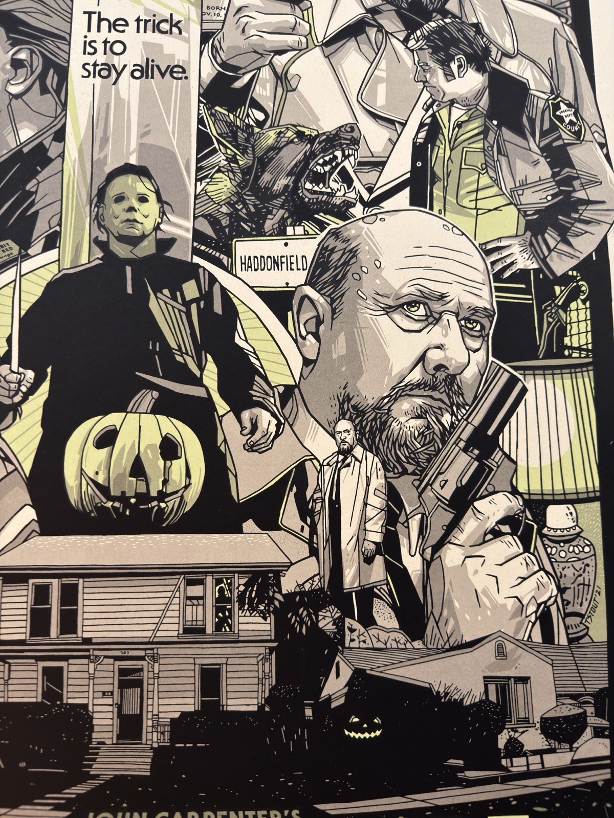 Tyler Stout Halloween Variant Movie Poster Print Glow In The Dark Mondo Artist