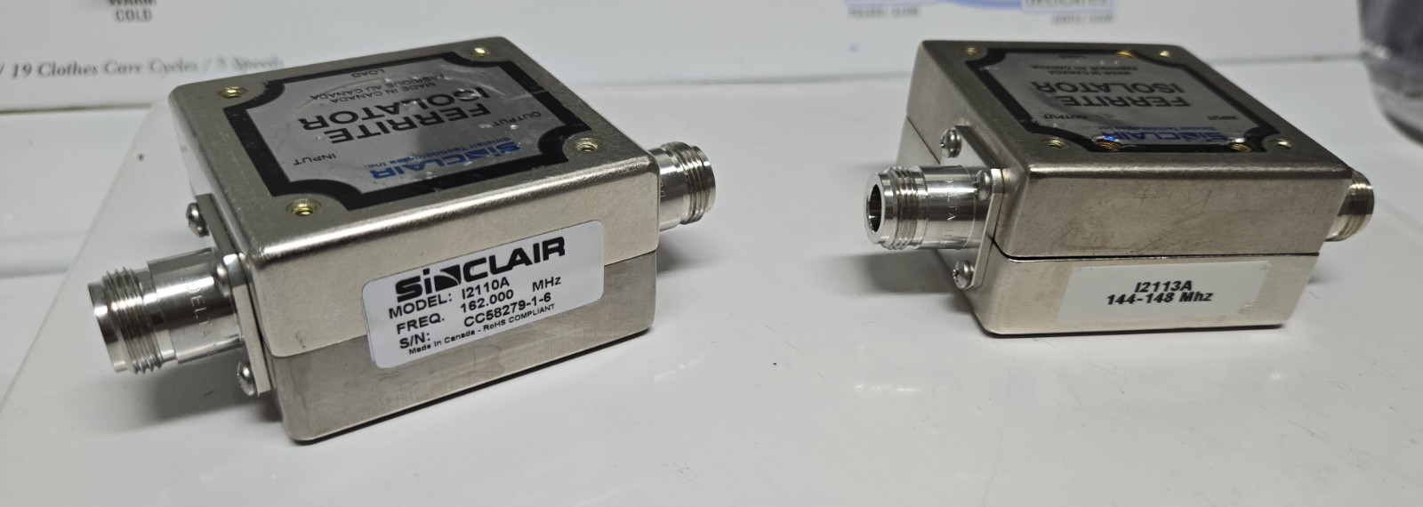 (2) Sinclair - Single Stage Ferrite TX Isolator Circulator 144-174 Mhz Ham VHF