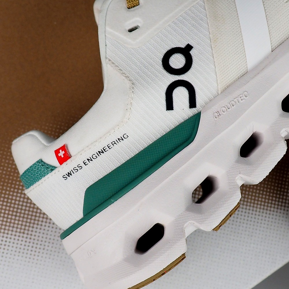 On Cloudrunner 2 Sneakers in Undyed/Green Women's Running Shoes Size 6-9.5